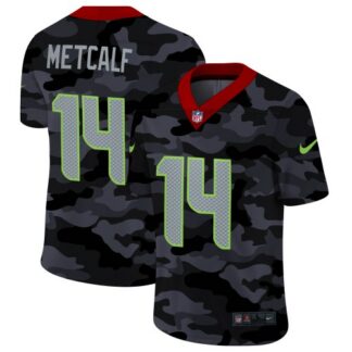 Seattle Seahawks #14 DK Metcalf Men’s Nike 2020 Black CAMO Vapor Untouchable Limited Stitched NFL Jersey