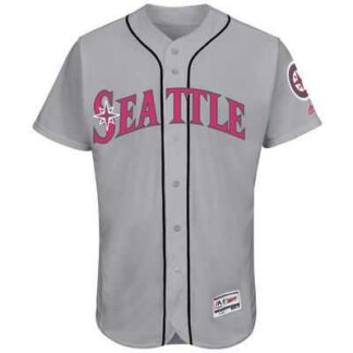 Seattle Mariners Blank Gray 2016 Mother's Day Flexbase Collection Stitched Baseball Jersey Jiasu