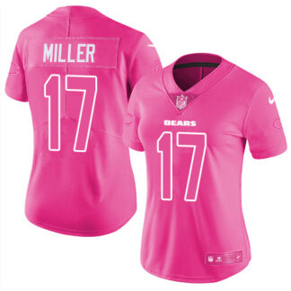 Nike Chicago Bears #17 Anthony Miller Pink Women’s Stitched NFL Limited Rush Fashion Jersey