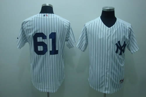 New York Yankees #61 Chan Ho Park white Jerseys