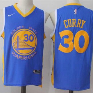 Golden State Warriors #30 Stephen Curry Royal Nike Stitched Jersey