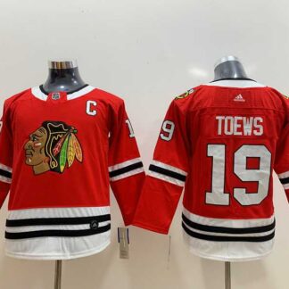 Youth Blackhawks 19 Jonathan Toews Red Adidas Jersey
