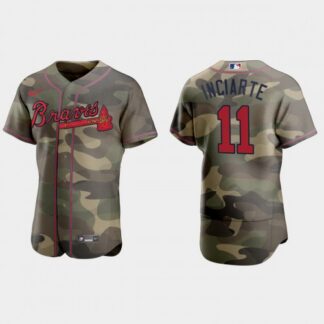 Atlanta Atlanta Braves #11 Ender Inciarte Men’s Nike 2021 Armed Forces Day Authentic MLB Jersey -Camo Men’s