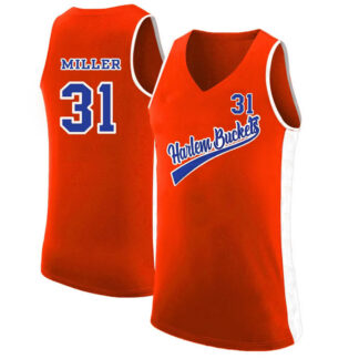 Harlem Buckets 31 Reggie Miller Orange Uncle Drew Basketball Jersey Dzhi