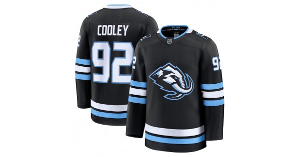 Men's Utah Mammoth Logan Cooley Black Home Premium Player Jersey - Image 2