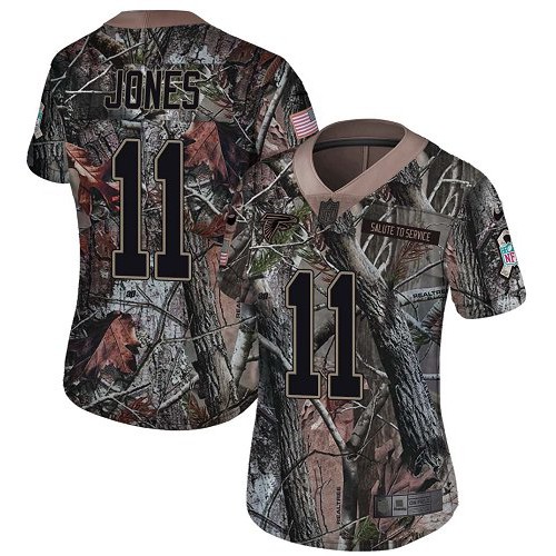 Nike Atlanta Falcons #11 Julio Jones Camo Women’s Stitched NFL Limited Rush Realtree Jersey