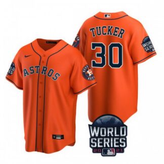 Houston Houston Astros #30 Kyle Tucker Youth Nike 150th Anniversary 2021 World Series Authentic MLB Jersey – Orange...