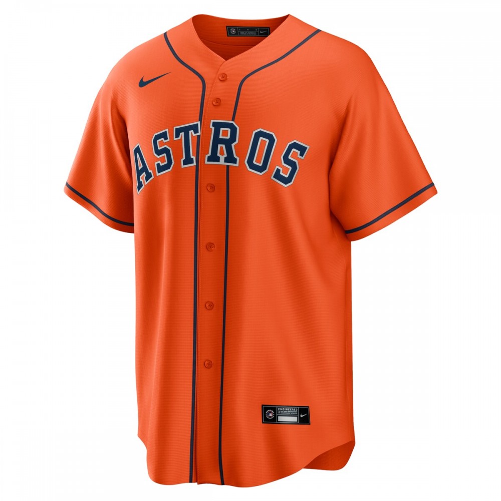 Alex Bregman Houston Astros Nike Alternate Replica Player Name Jersey - Orange - Image 2