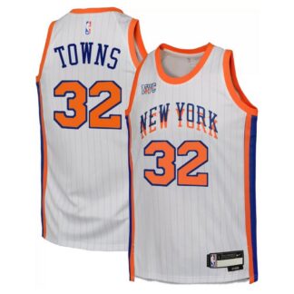 Karl-Anthony Towns New York Knicks Nike Unisex 2024/25 Swingman Player Jersey - City Edition - White