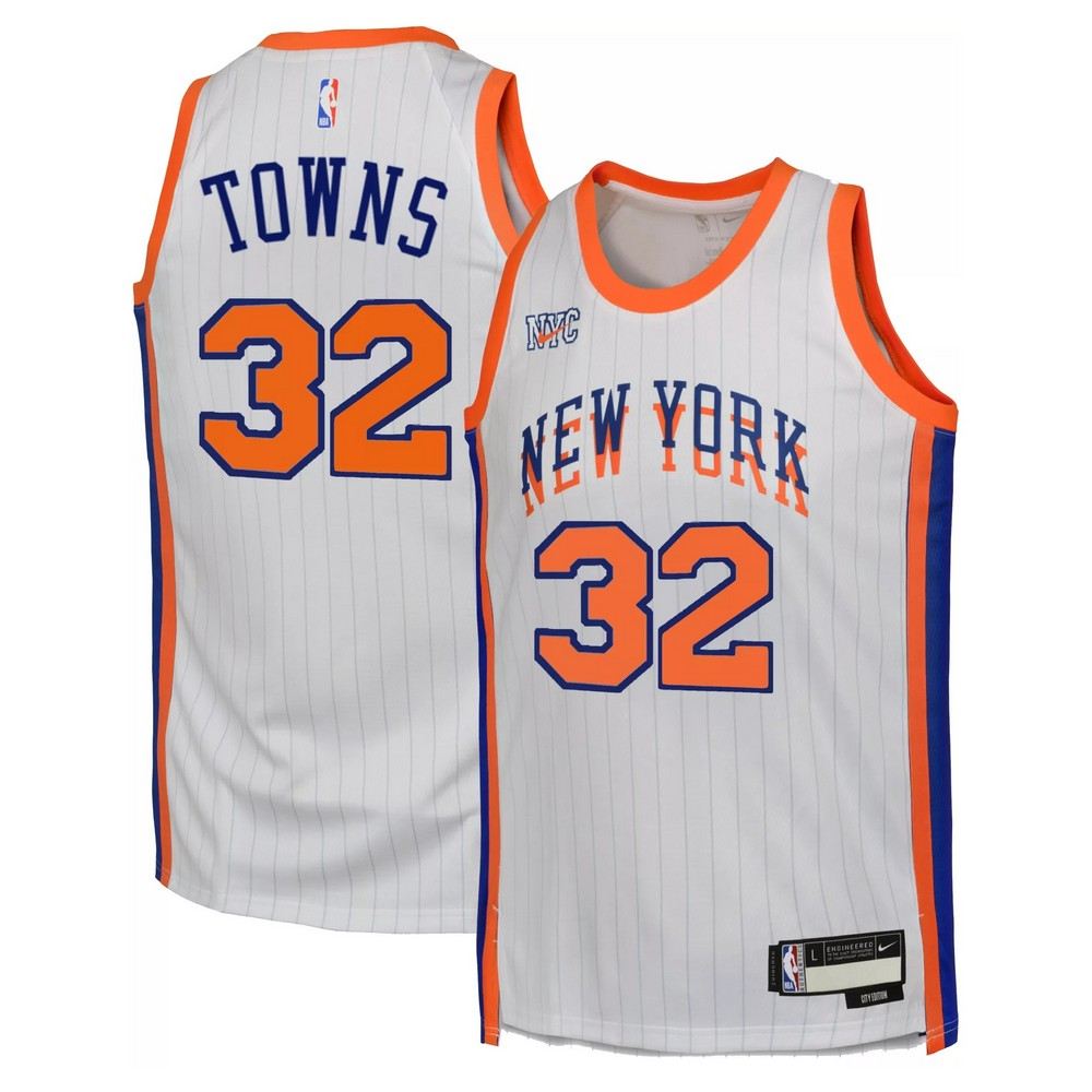 Karl-Anthony Towns New York Knicks Nike Unisex 2024/25 Swingman Player Jersey - City Edition - White