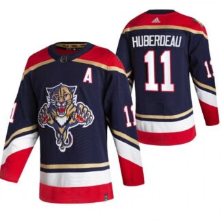 Florida Panthers 11 Jonathan Huberdeau Black Adidas 2020-21 Reverse Retro Alternate Jersey Dzhi