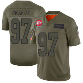 Nike Kansas City Chiefs #97 Alex Okafor Camo Men’s Stitched NFL Limited 2019 Salute To Service Jersey
