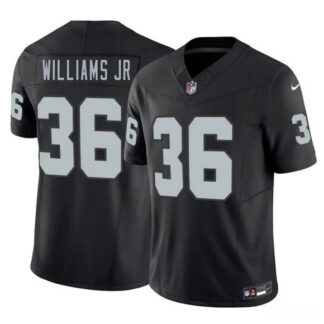 Men's Las Vegas Raiders #36 E.J. Williams Jr Black 2026 Draft F.U.S.E. Vapor Untouchable Limited Football Stitched...