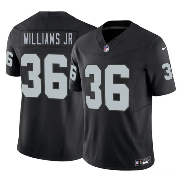 Men's Las Vegas Raiders #36 E.J. Williams Jr Black 2026 Draft F.U.S.E. Vapor Untouchable Limited Football Stitched...