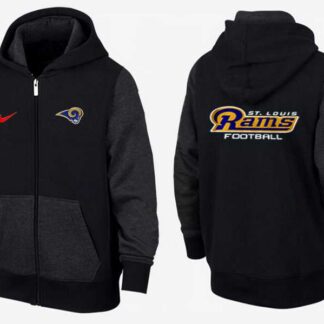 Men St. Louis Rams 2015 Team Logo Full Zip NFL Hoodie (1)