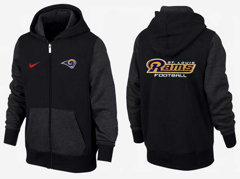 Men St. Louis Rams 2015 Team Logo Full Zip NFL Hoodie (1)