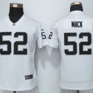 Womens Limited Nike Oakland Raiders #52 Mack White Jerseys