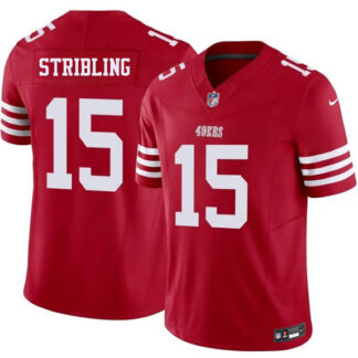 Men's San Francisco 49ers #15 De'Zhaun Stribling Red 2026 F.U.S.E. Vapor Untouchable Limited Football Stitched Jersey