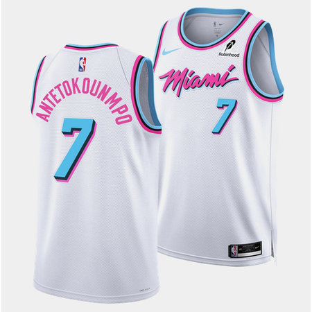 Women's Miami Heat #7 Giannis Antetokounmpo White 2026 Original Vice Swingman Jersey