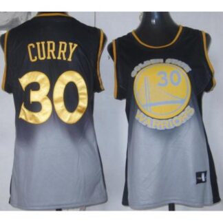 Cheap Women Golden State Warriors 30 Stephen Curry Black Grey Revolution 30 Swingman NBA Jerseys