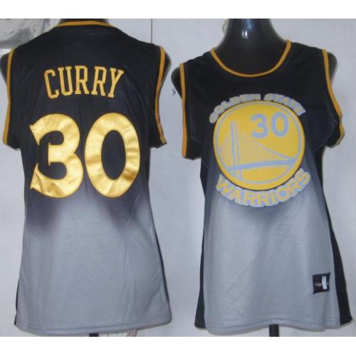 Cheap Women Golden State Warriors 30 Stephen Curry Black Grey Revolution 30 Swingman NBA Jerseys