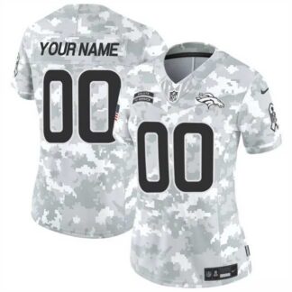 Women's Denver Broncos Active Player Custom 2024 F.U.S.E Arctic Camo Salute To Service Limited Stitched Jersey(Run...