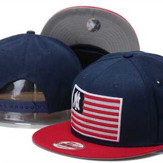 Yankees Fresh Logo USA Flag Pattern Adjustable Hat GS