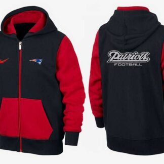 Men New England Patriots 2015 Team Logo Full Zip NFL Hoodie (2)
