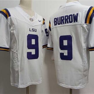 Men's LSU Tigers #9 Joe Burreaux White 2023 Stitched Baseball Jersey Dzhi