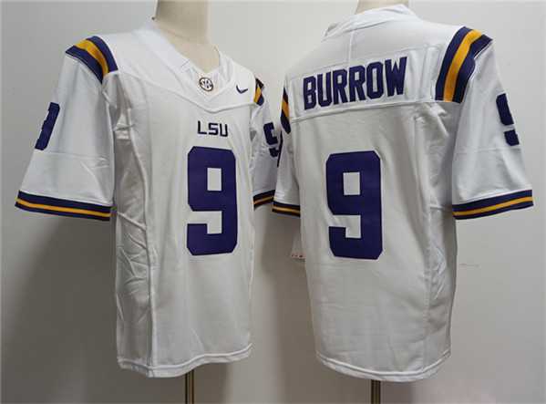 Men's LSU Tigers #9 Joe Burreaux White 2023 Stitched Baseball Jersey Dzhi