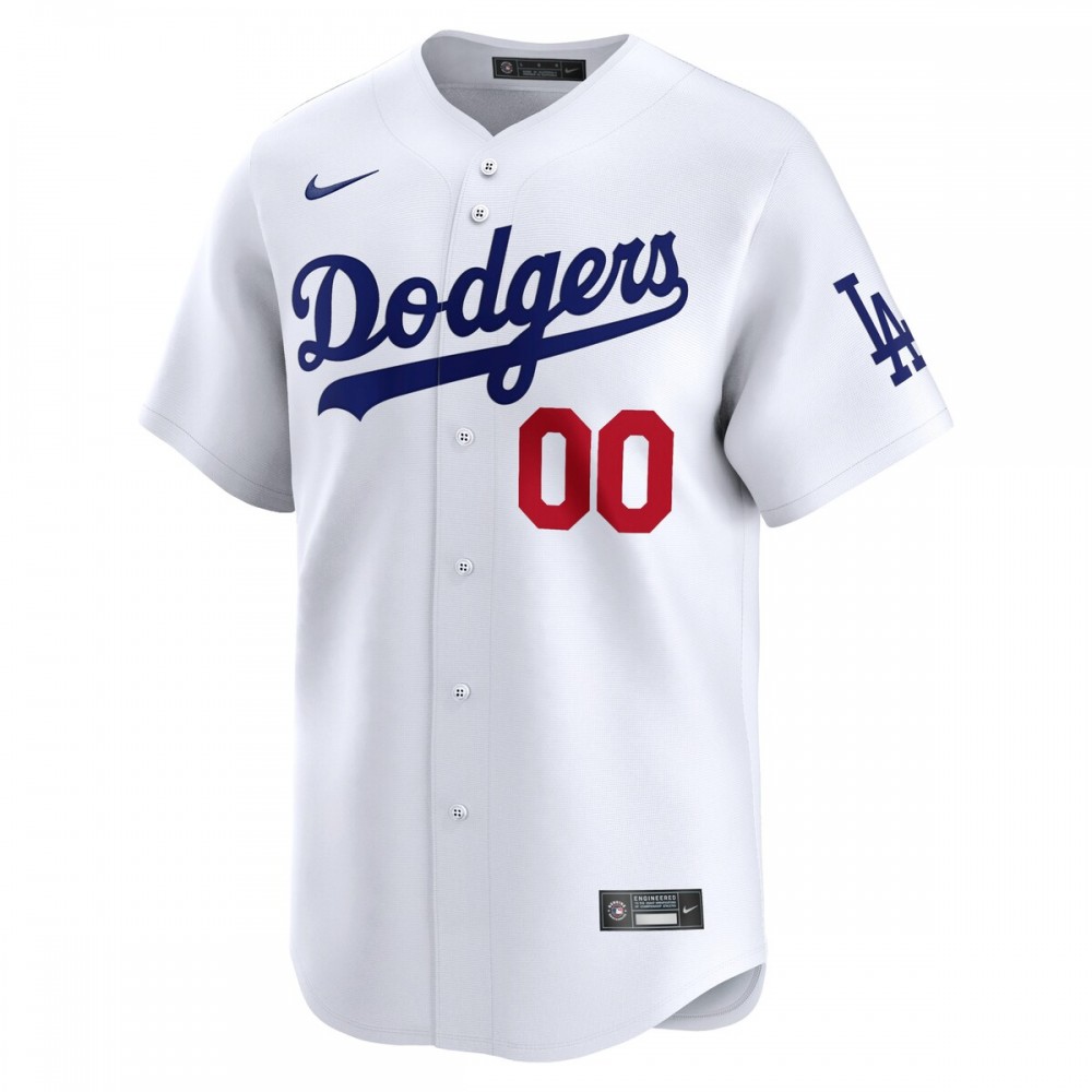 Los Angeles Dodgers Nike Home Limited Custom Jersey - White - Image 2