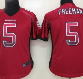 Nike Tampa Bay Buccaneers #5 Josh Freeman Drift Fashion Red Womens Jersey