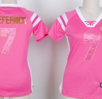 Nike San Francisco 49ers #7 Colin Kaepernick Drilling Sequins Pink Womens Jersey