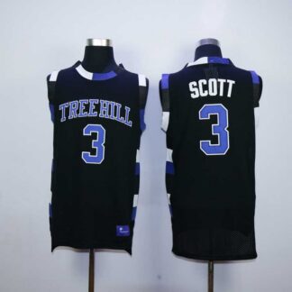 One Tree Hill #3 Lucas Scott Black Double Stitched Stitched Jersey