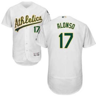 Oakland Athletics #17 Yonder Alonso White Flexbase Stitched Jersey DingZhi
