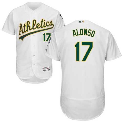 Oakland Athletics #17 Yonder Alonso White Flexbase Stitched Jersey DingZhi