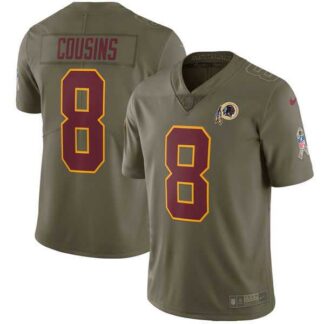 Nike Washington Redskins #8 Kirk Cousins Olive Salute To Service Limited Jersey