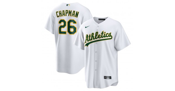 Matt Chapman Oakland Athletics Nike Home Replica Player Name Jersey - White - Image 2