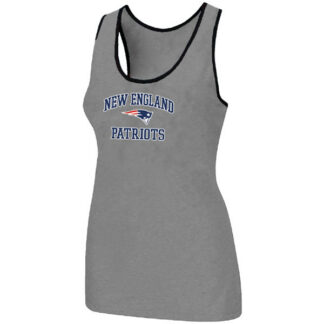 Nike New England Patriots Heart x26 Soul Tri-Blend Racerback stretch Tank Top L.grey