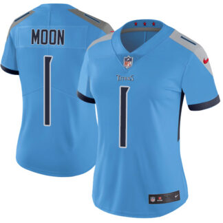 Nike Tennessee Titans #1 Warren Moon Light Blue Alternate Women’s Stitched NFL Vapor Untouchable Limited Jersey