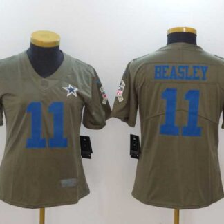 Women Nike Dallas Cowboys #11 Cole Beasley Olive Salute To Service Limited Jerseys