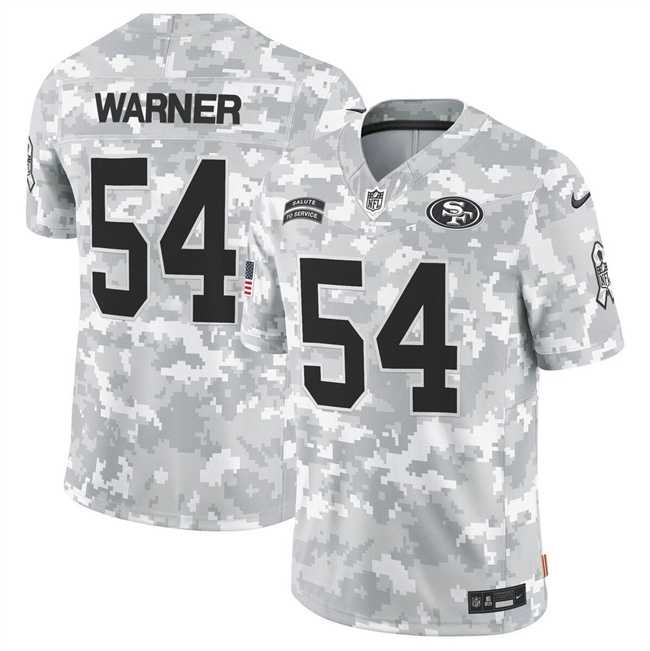 Men's San Francisco 49ers #54 Fred Warner 2024 F.U.S.E Arctic Camo Salute To Service Limited Stitched Jersey Dyin
