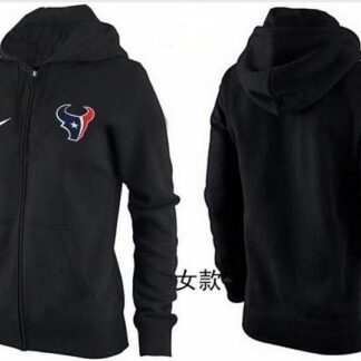Womens Houston Texans Team Logo 2015 Full Zip Hoodie-62