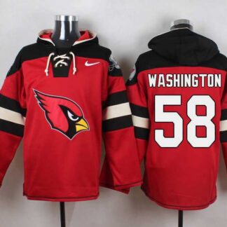 Arizona Cardinals #58 Daryl Washington Red Player Stitched Pullover NFL Hoodie
