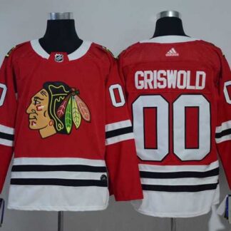 Chicago Blackhawks #00 Clark Griswold Red Adidas Stitched Jersey