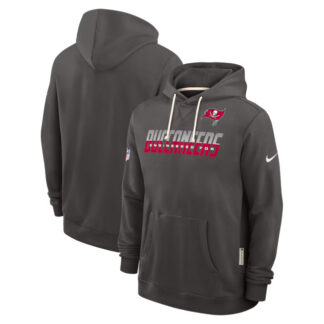 Men's Tampa Bay Buccaneers Pewter Sideline Standard Issue Top Prospect Dri-FIT Hoodie