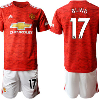 Men 2020-2021 club Manchester United home 17 red Soccer Jerseys