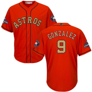 Astros #9 Marwin Gonzalez Orange 2018 Gold Program Cool Base Jersey