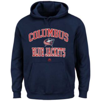 Men's Columbus Blue Jackets Majestic Heart x26 Soul Hoodie - Navy Blue