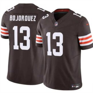 Men's Cleveland Browns #13 Corey Bojorquez Brown F.U.S.E. Vapor Limited Stitched Jersey Dzhi